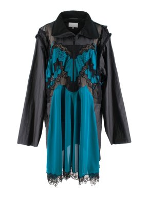 Maison Margiela Black hooded slip dress jacket