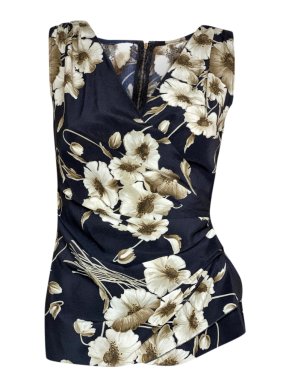 Dolce & Gabbana printed silk satin stretch top