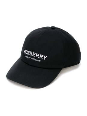 Burberry logo print baseball cap - Black