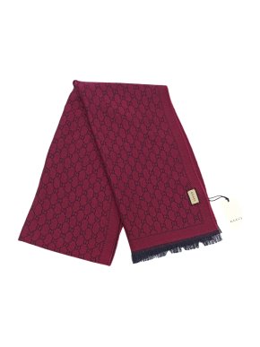 Gucci Reversible Logo-Print Wool Scarf