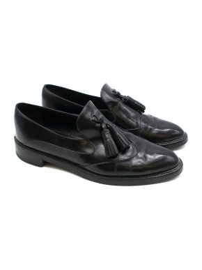 Burberry Black Porsum Halsmoor Leather Loafers