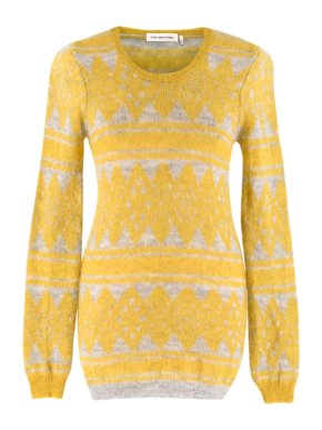 Isabel Marant Etoile yellow & grey mohair jumper