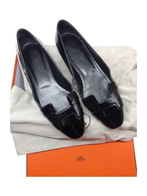 Hermes Glossy H Ballerinas