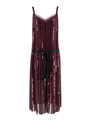 Marc Jacobs Purple Sequin Embroidered Dress