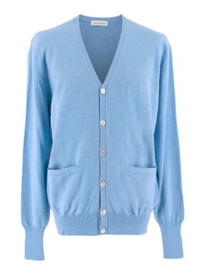 Ballantyne Blue Cashmere Cardigan