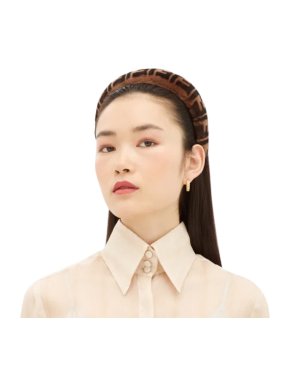Fendi Monogram Shearling Hair Band