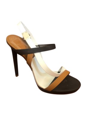 Dior Brown, Black & White Strappy Sandals