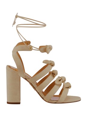 Charlotte Olympia beige bow detail sandals