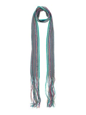 Missoni Skinny Striped Long Metallic Knit Scarf