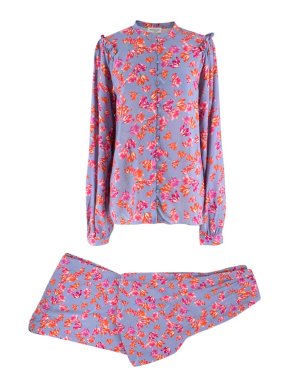 Hoffmann Hofmann Copenhagen Lavendar Floral-print Woven Pants & Blouse