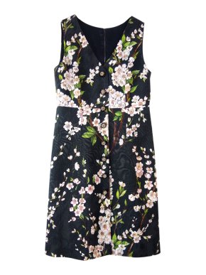 Dolce & Gabbana jacquard cherry blossom print dress