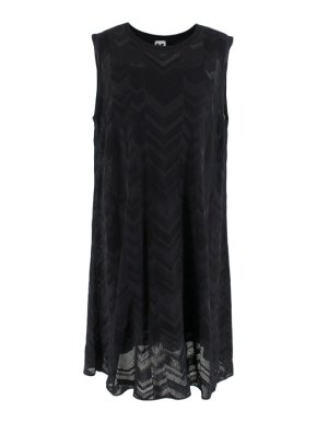 M Missoni Black Sleeveless Round Neck Dress