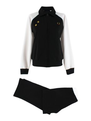 Bella Freud X Fred Perry Black Block Tricot Tracksuit