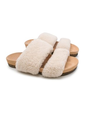 Tory Burch Wool Shearling Slides