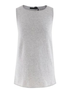 Lamberto Losani Grey Cashmere Vest Top