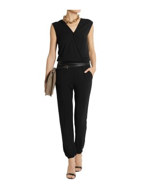 Lot 78 Black Knit V-Neck Jumpsuit