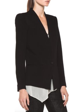 Helmut Lang Single Button Black Tailored Jacket