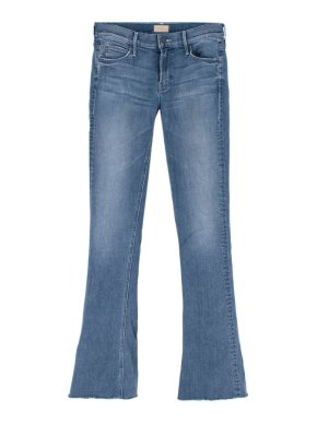 Mother Runaway Fray Blue Denim Jeans