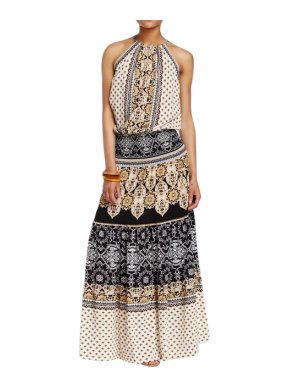 Hale Bob Scarf Print Halter Neck Maxi Dress