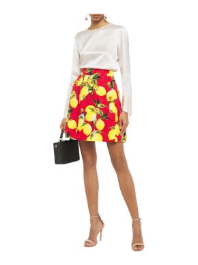 Dolce & Gabbana Printed Silk Skirt