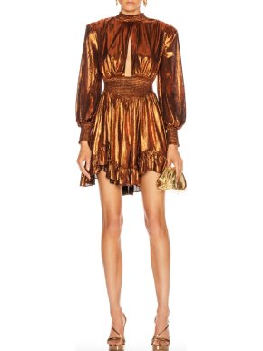 Retrofete Melody Dress in Rust