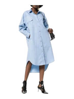 Givenchy Blue Oversized Shirt Dress