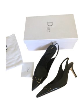 Dior Leather Spirit Slingback Sandals