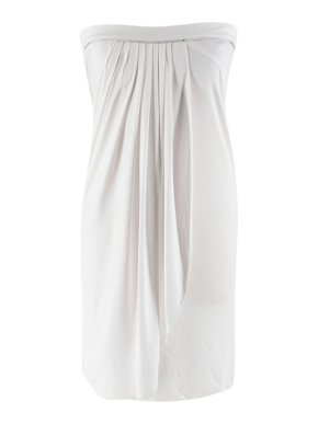 Elizabeth Hurley White Draped Beach Dress