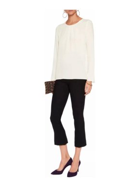 Etro White Silk Asymmetric Top