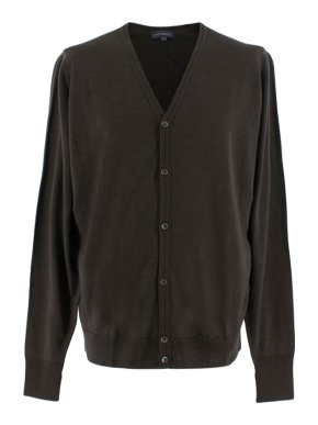 John Smedley Brown Bryn Wool Cardigan