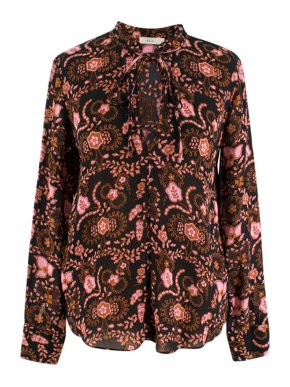 A.L.C Silk Paisley Print Blouse