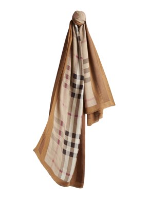 Burberry Haymarket Check Contrast Border Scarf