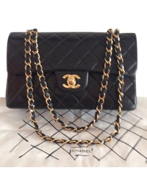 Chanel Small Leather Classic Double Flap Bag.