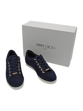 Jimmy Choo Blue Suede Cash Trainers