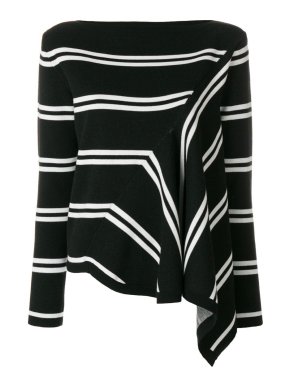 Sportmax Code Asymmetric Striped Top