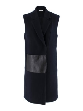 Nicole Farhi Navy Melton Gilet