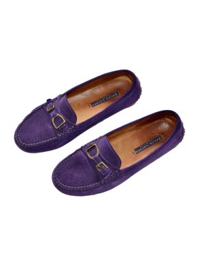 Ralph Lauren Collection suede purple loafers