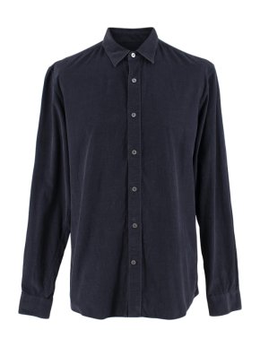 Gieves & Hawkes Navy Corduroy Casual Shirt