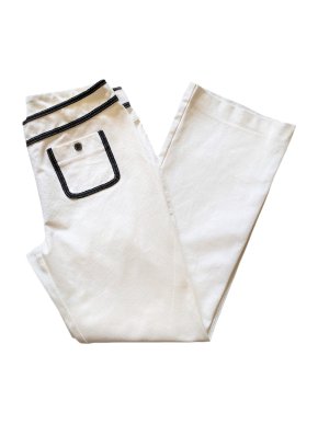 Escada off white stretch-cotton pants