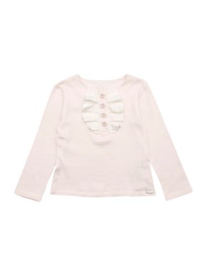 Chloe Kids Baby Pink Long Sleeve Top with Ruffle