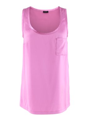 Joseph Pink Silk Satin Vest Top