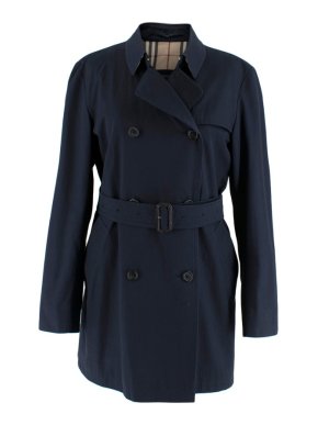 Burberry Navy Garbadine Trench Coat