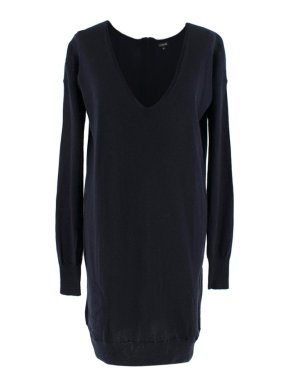 Joseph Navy Wool Longline Jumper