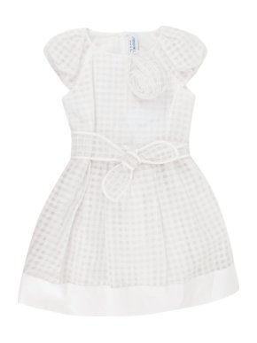 Simonetta White Check A-line Dress