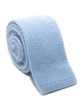 E. Marinella Blue Knitted Cashmere Tie