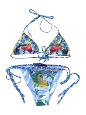 Dolce & Gabbana Peppers Print String Bikini