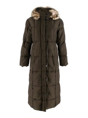 Weekend Max Mara Brown Longline Puffer Coat