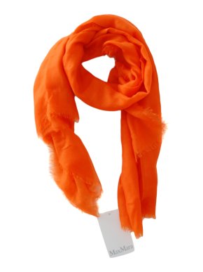 Max Mara Orange Cashmere Scarf