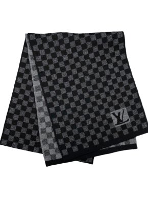 Louis Vuitton Wool Damier Graphite Scarf