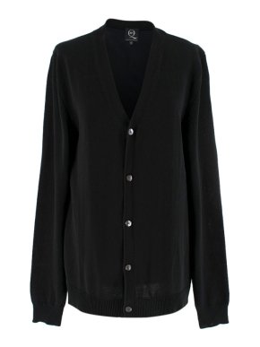 McQ by Alexander McQueen Black Cotton Blend Cardigan